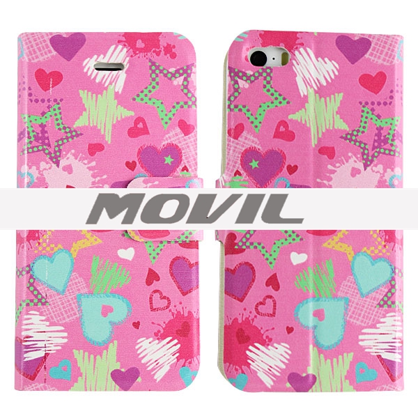 NP-2213 Tapa de cuero funda para Apple iPhone 5-7